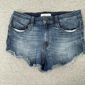 Eunina Jean Shorts Juniors Large Teens High Waisted Rise Denim Cutoff Daisy